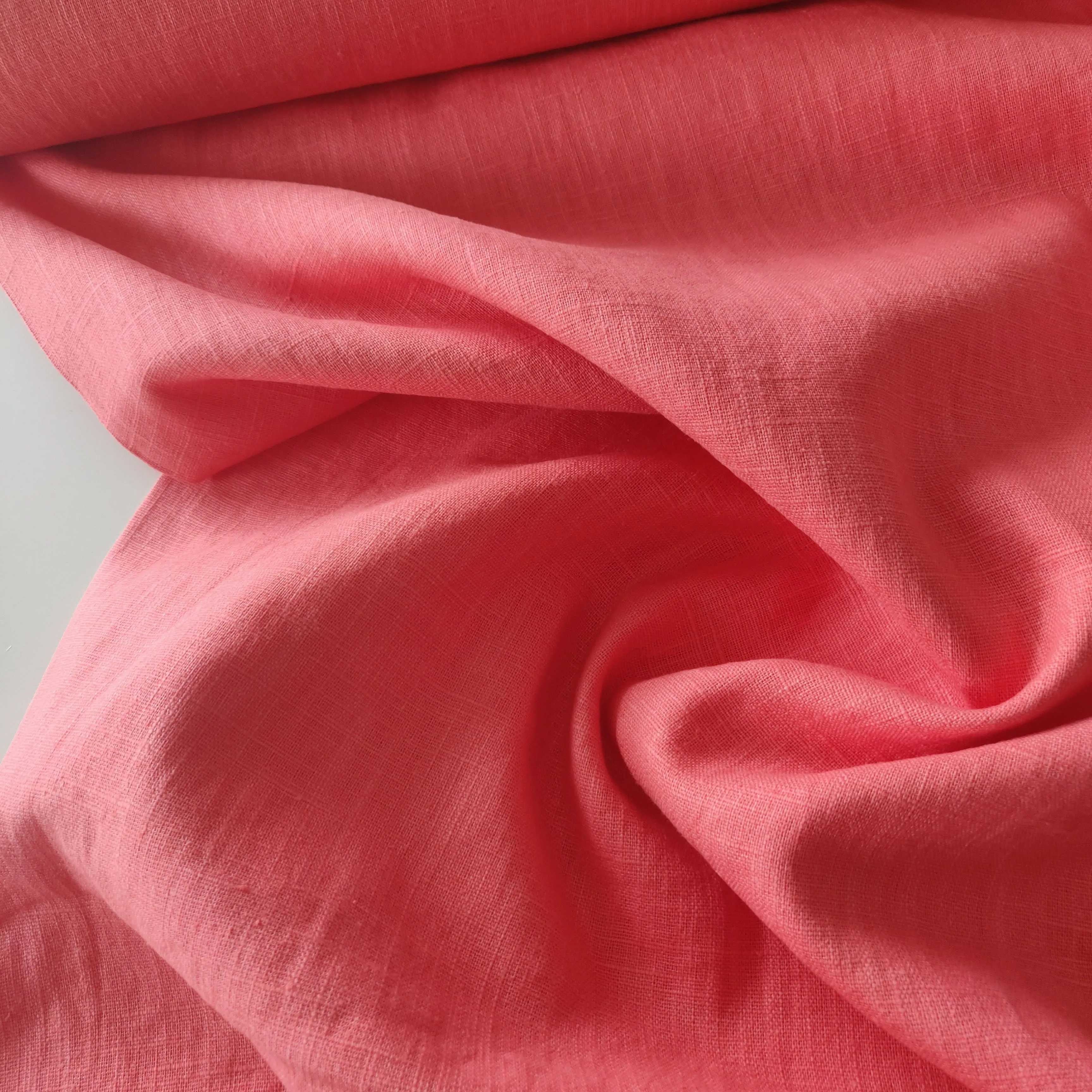 Washed Linen Cotton - Coral