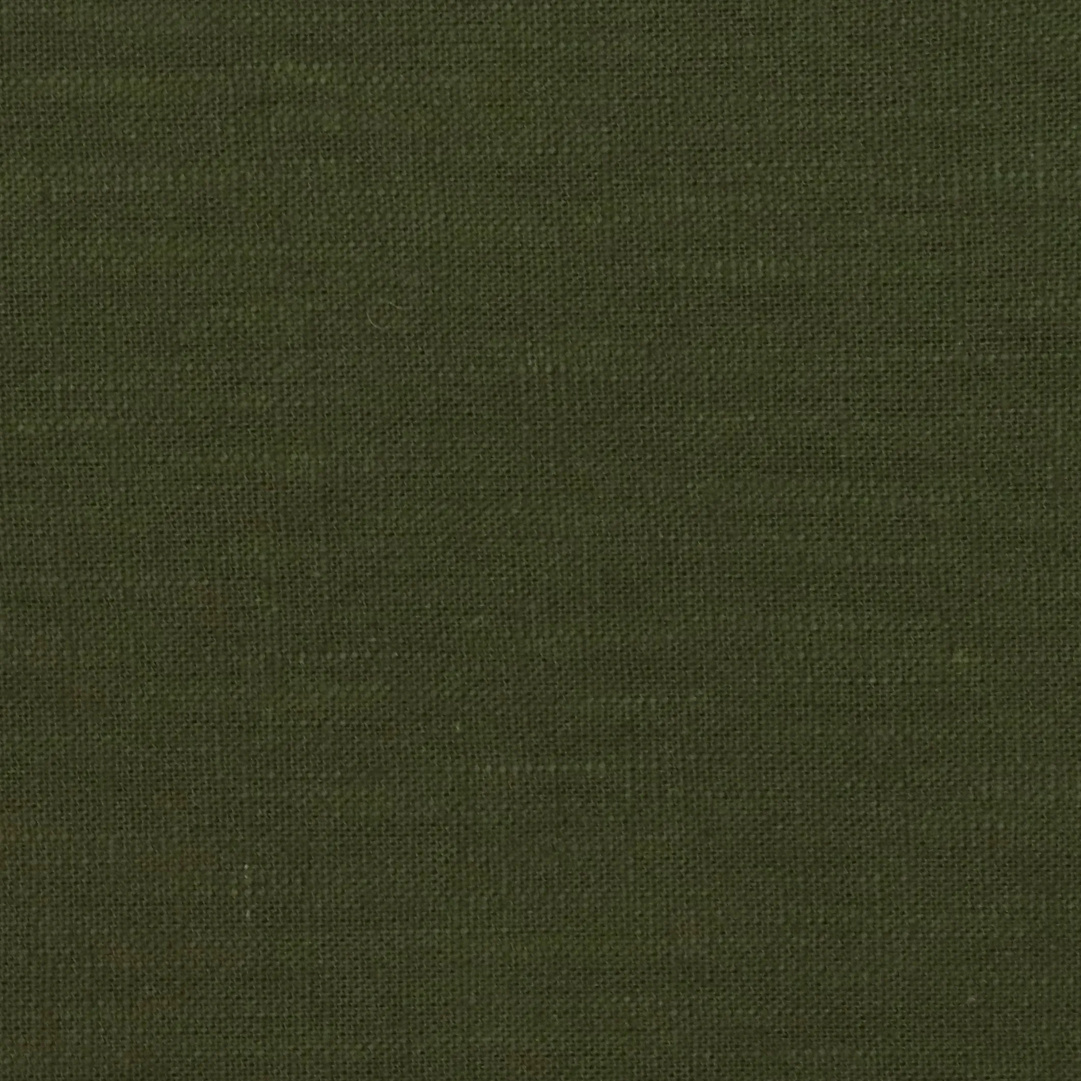 Washed Linen Cotton - Dark Olive Green