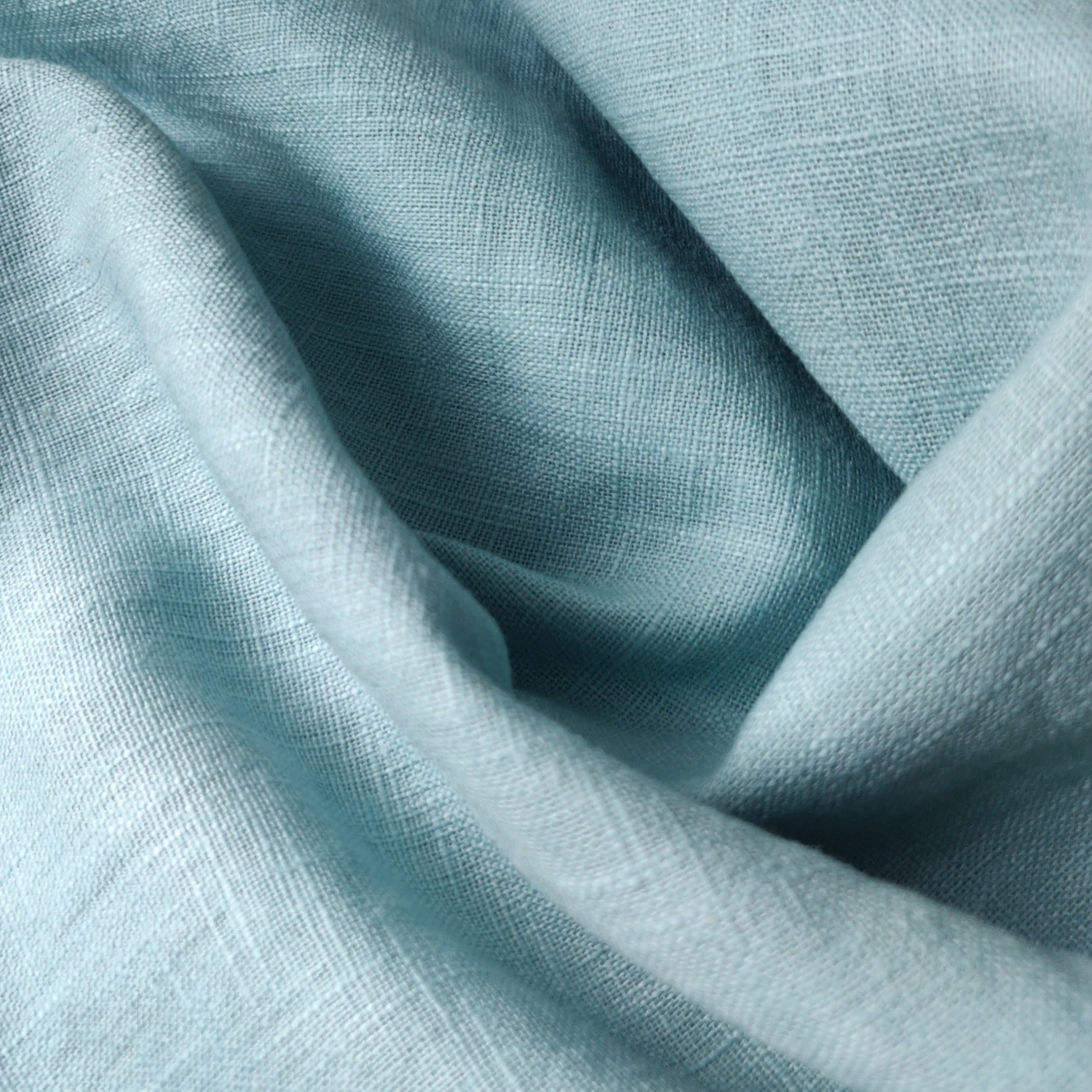 Washed Linen Cotton - Light Aqua