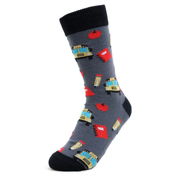 *Women's Back to School Novelty Socks Grey