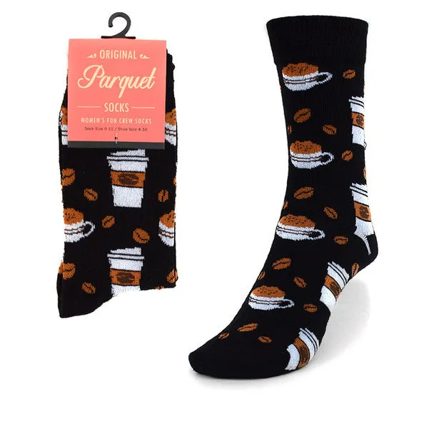 *Women's Coffee Cups Novelty Socks