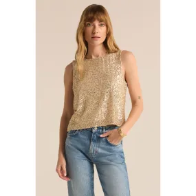 Z Supply Sloane Sequin Top in Champagne